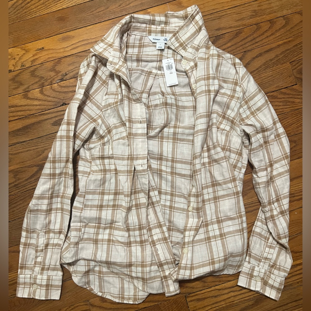 Women’s Button Down Flannel Tunic